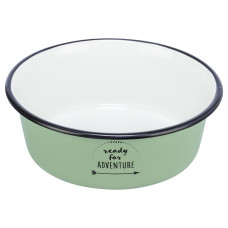 Comedouro em Esmalte/ Inox Trixie 1.9lt/21 cm Verde